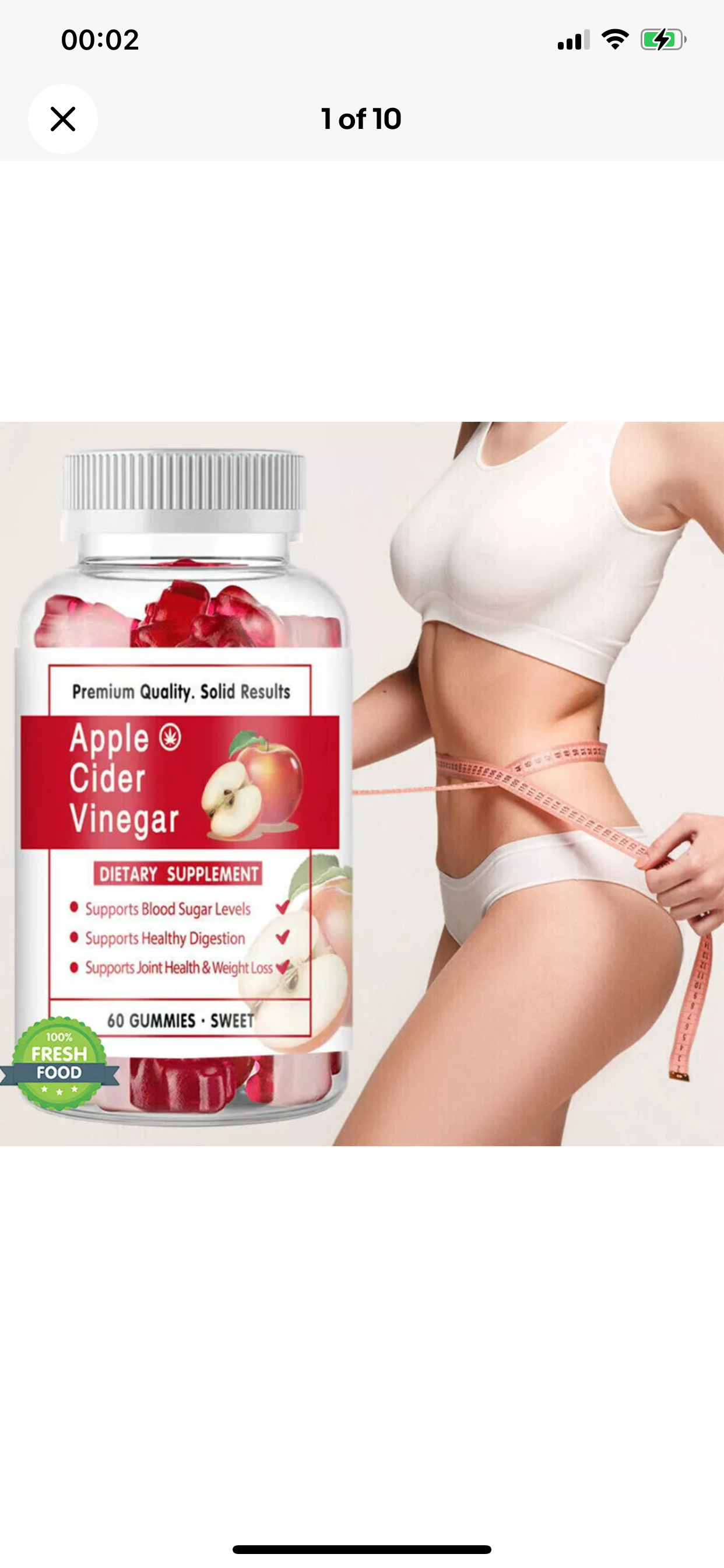 Keto Organic Sugar Free Korea Apple Cider Vinegar Vitamins Gummies for Weight & Fat Loss, Belly Fat Burner - 60 High Strength Keto Gummies