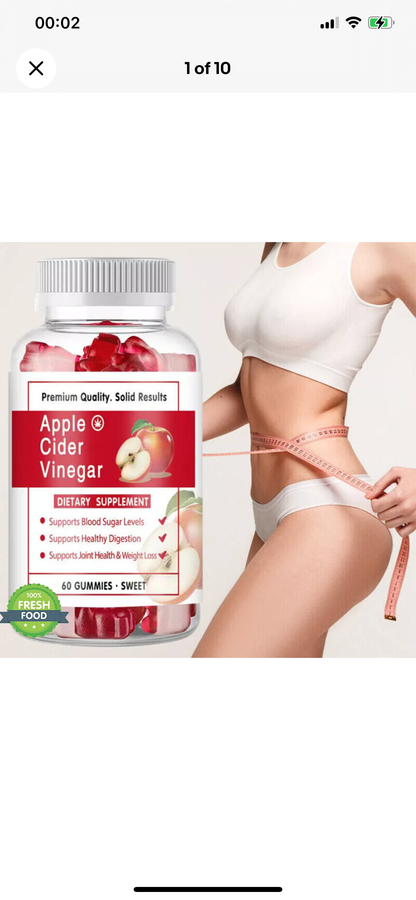 Keto Organic Sugar Free Korea Apple Cider Vinegar Vitamins Gummies for Weight & Fat Loss, Belly Fat Burner - 60 High Strength Keto Gummies