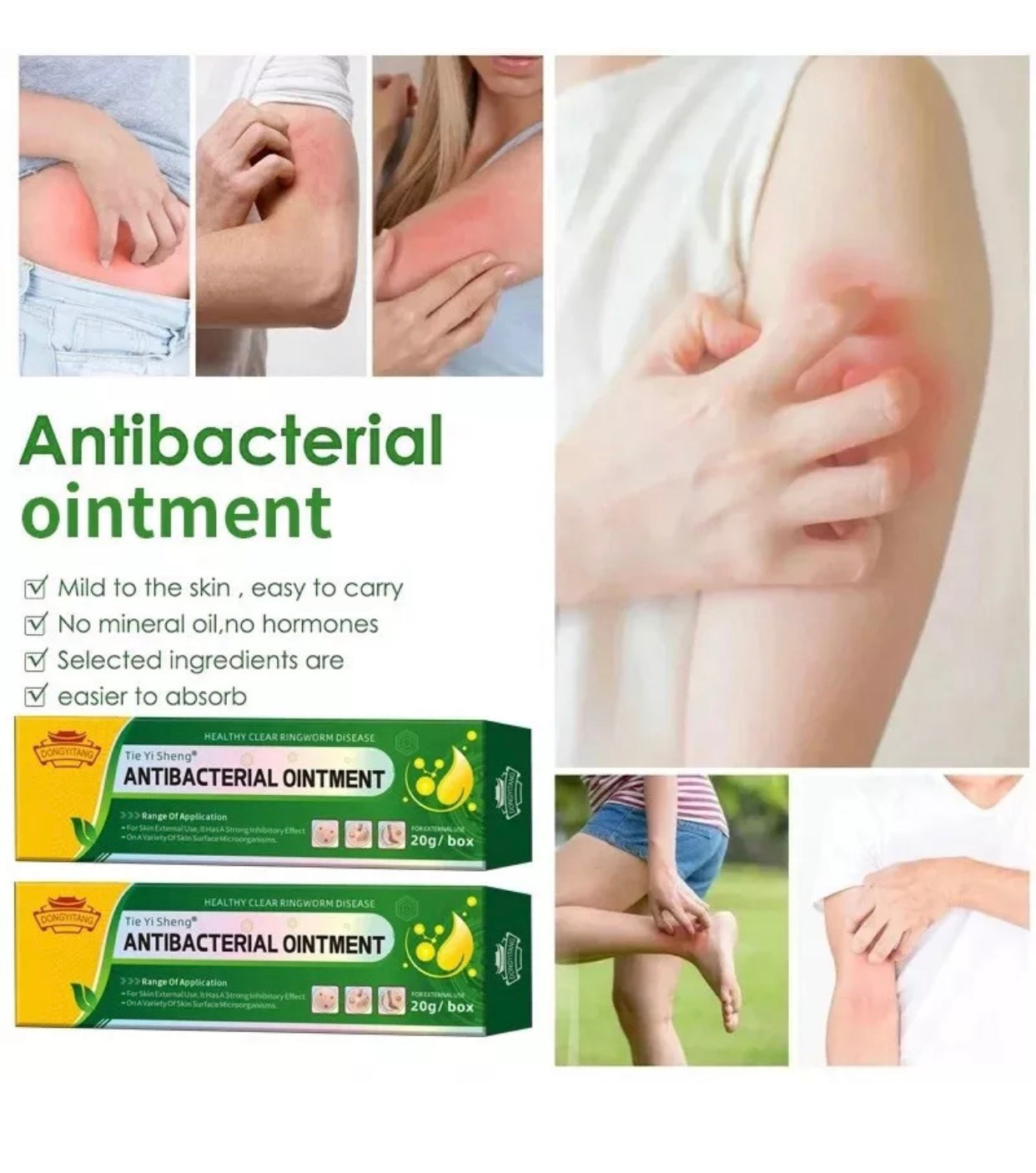 Antibacterial Ointment Pack of 2, 20g Each.